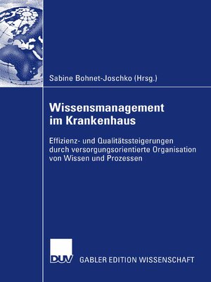 cover image of Wissensmanagement im Krankenhaus
